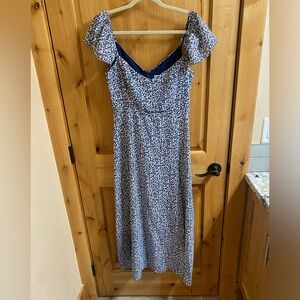 Showpo 6 Floral Blue Midi Dress